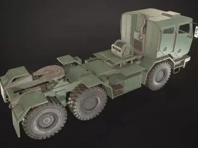 Military Truck V2 - Tractor Low-poly 3D model