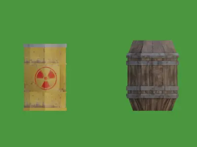 CONTAINERS - LOW POLY - PS1 RETRO STYLE Low-poly 3D model