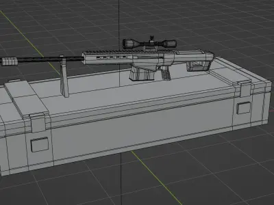 Sniper low poly Low-poly 3D model