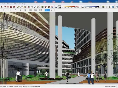 Sketchup Commercial Complex K1 3D model