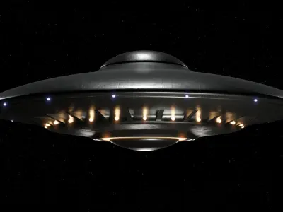 UFO Spaceship - Flying Saucer - Ovni - Nave Espacial  Low-poly 3D model