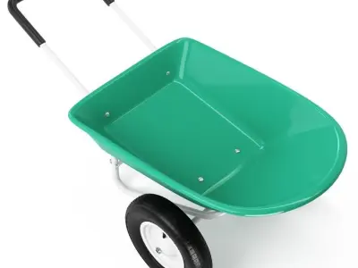 Giantex Large Capacity 2-Wheel Garden Utility Wheelbarrow 3D model
