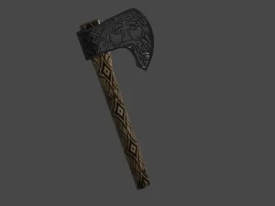 Slavic Axe Low-poly 3D model