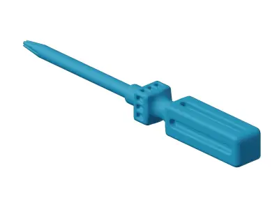 Plastic Star Screwdriver Toy 3D model