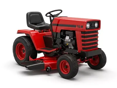 Retro Garden Tractor 3D model