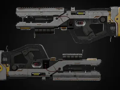 Scifi rifle 3D model