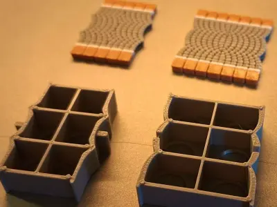 Double Edge Platform Reverse Modules 1-87 FDM color 3D print model