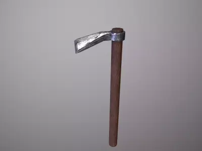 Hoe Lowpoly axe Low-poly 3D model