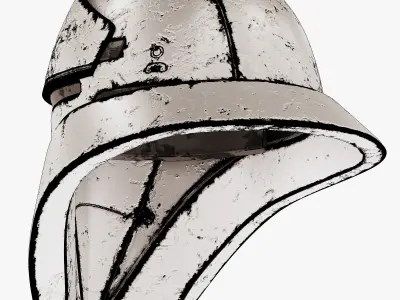 Star Wars Damaged Tank Trooper Helmet 3D model