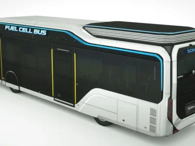 Toyota Sora Bus 2020 Low-poly 3D model