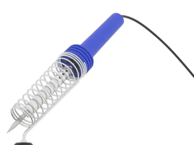 Soldering iron Low-poly 3D model purchase