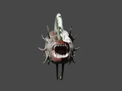 Munster fish  Low-poly 3D model