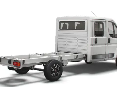 Fiat Ducato Chassis Truck Crew Cab 4035 WB XL 2022 3D model