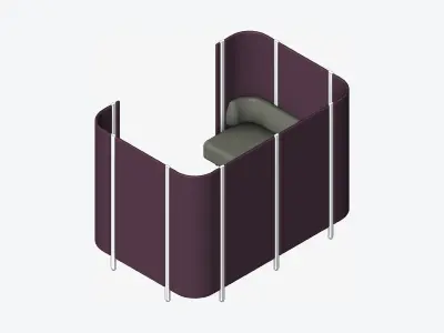 Office Pod - Booth - Officetec - Habitat Low-poly 3D model