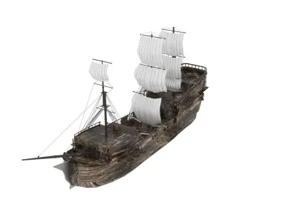 Sailboat Galleon 3D model