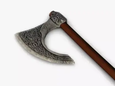 Old axe Low-poly 3D model shop