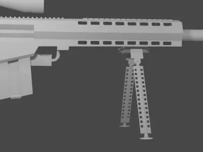 Sniper rifle gun 3d model Low-poly 3D model