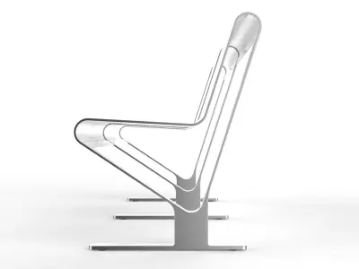 Waiting Room Seat V2 2 Big Seats 3D model