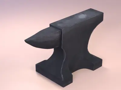 Anvil stylized Free low-poly 3D model