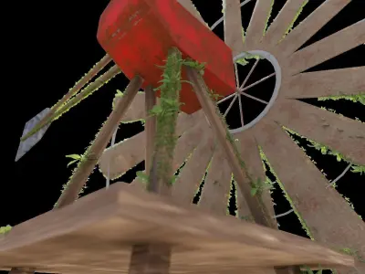 Vintage windmill 3D model