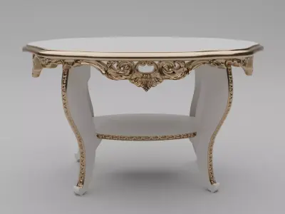 Antique Table Low-poly 3D model