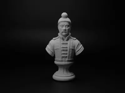 Chinese Terracotta Soldier Bust Chess 3D print model order
