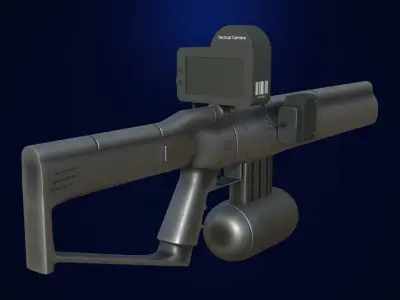 Sci-fi Guns  Free low-poly 3D model