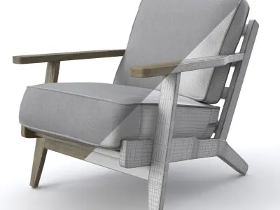 Picket House Furnishings Mercer Accent Chair  - Armchair 3D model