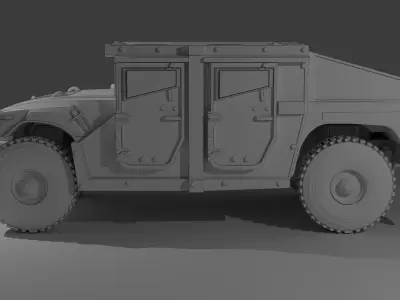 IDF Armored Hummer 3D print model