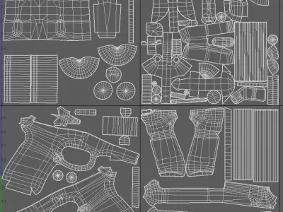 M9 Beretta Low-poly 3D model