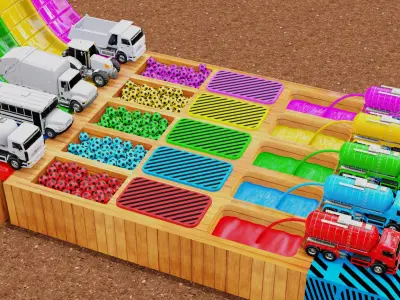 Vehicle Dibbing on the Color pool 3D model