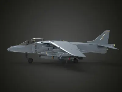 harrier jet fighter 3D model