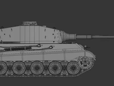 tiger 2 tank 3D model purchase