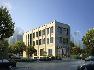 3Dmax fashion city commercial square building 74 3D model