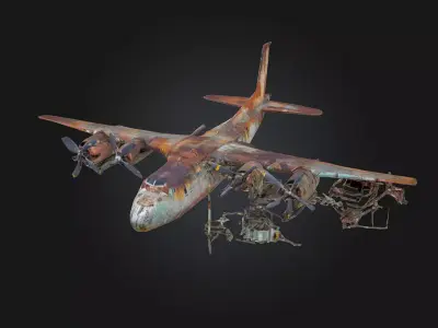 Abandoned Aircraft Relics  Echoes of Forgotten Flight 3D model