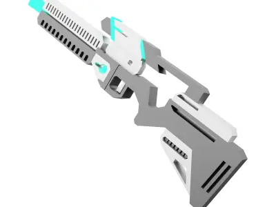 3d cartoon retro space blaster icon 3D model purchase