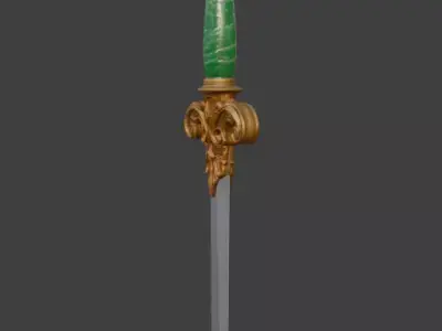 Jade Fantasy Dagger 3D model