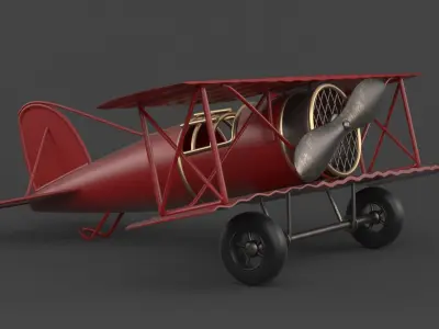 Vintage Airplane 3D model purchase