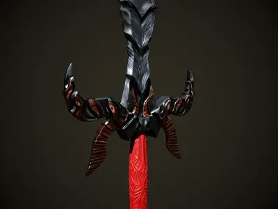 Stylized Sword V2 GameReady Free low-poly 3D model