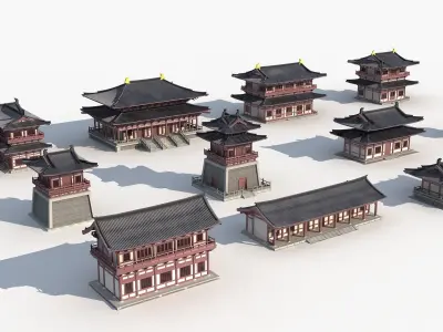 Chinese Temple 8 3D model