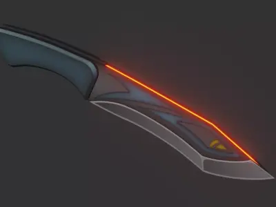 Stylized knife Low-poly 3D model purchase