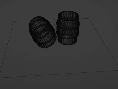 Special Wooden Barrel Low-poly 3D model