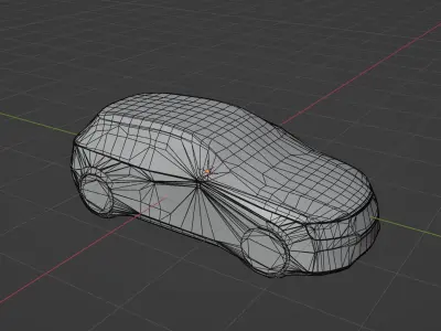 Car Covered  Low-poly 3D model