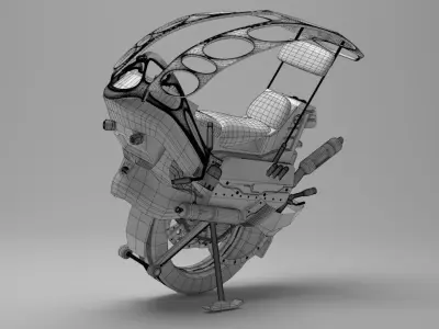 Future vehicle Low-poly 3D model purchase