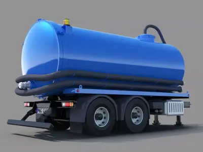 Vacuum Trailer 3D model