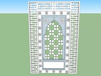indian jodhpuri stone jharokha window  3D model