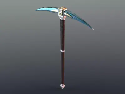 Pickaxe - Adamantite Low-poly 3D model