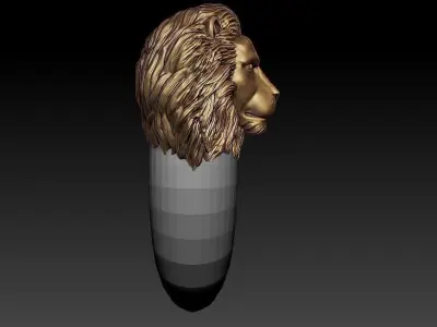 lion nail Head 3D print model