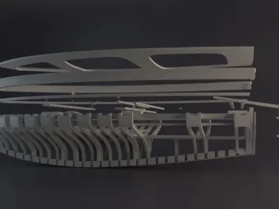 boat dinghy  3D model