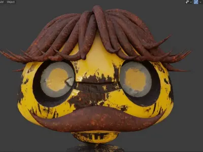 Robot cartoon character Free low-poly 3D model